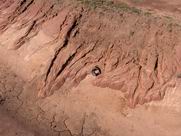 Mars with watch for scale