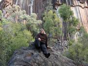 Carolyn on the rocks