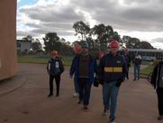 Group tour of the dish