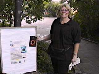 Carolyn at poster with
filter