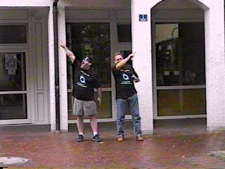 Mark and Volker in rain
