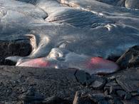 closeup of lava flow