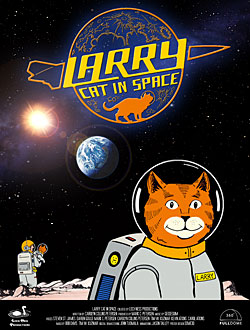 Larry Cat in Space Cartoon